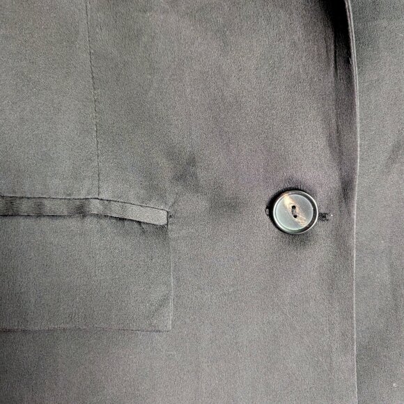 NWOT Ashley 100% REAL SILK Black Blazer - XS AMOUR VERT - Picture 2 of 5